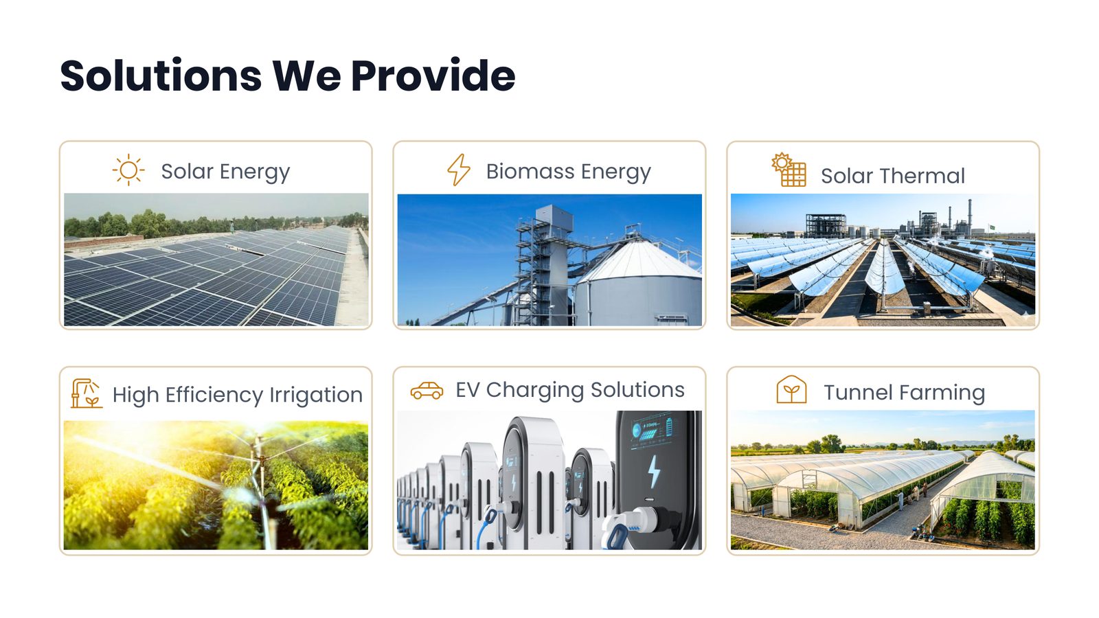 Solutions We Provide